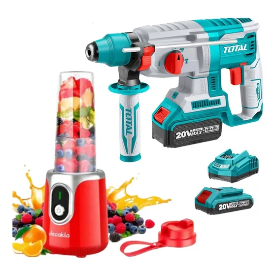 Rotomartillo Inalambrico + Licuadora Portatil 4 Cuchillas 
