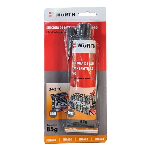 Wurth Silicona Alta Temperatura Pro Gris 85g Original
