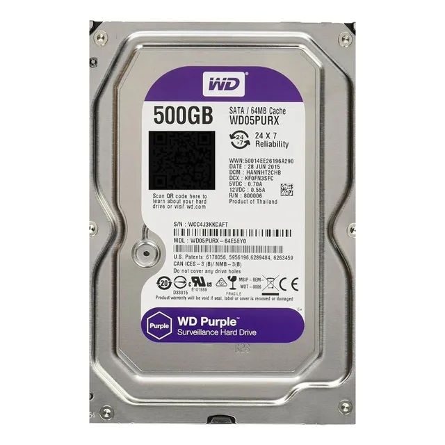 Disco Duro 500gb Purpura Western Digital Gris