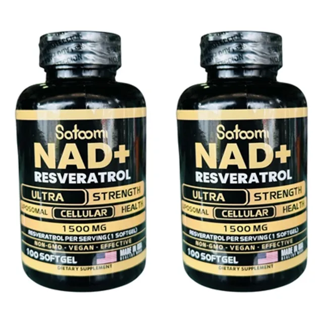 Nad + Resveratrol 100 Capsulas X 2 Frascos Natural
