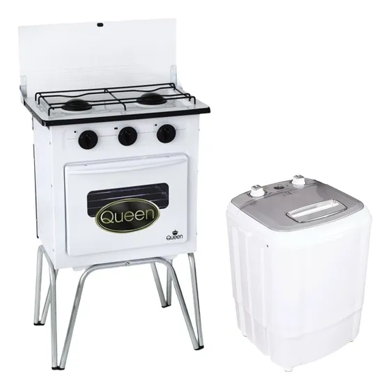 Combo Cocina Lavarropa Pequeño Monoambiente Estudiante Casa