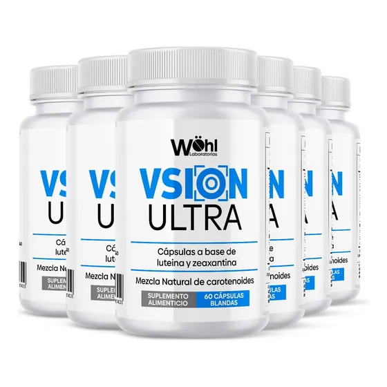 Pack 6 Vsion Ultra Laboratorios Wöhl Luteína Y Zeaxantina Sabor Sin Sabor