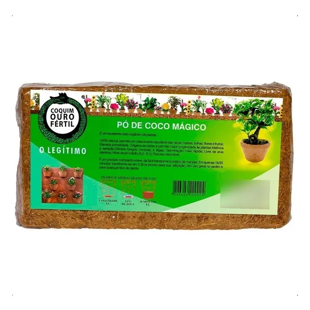 Pó De Coco Magico Natural Orgânico 400g - Coquim Adubo 