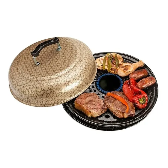 Parrilla Circular Antiadherente Jovifel Rivoli Enlozad 37 Cm Color Marrón Claro
