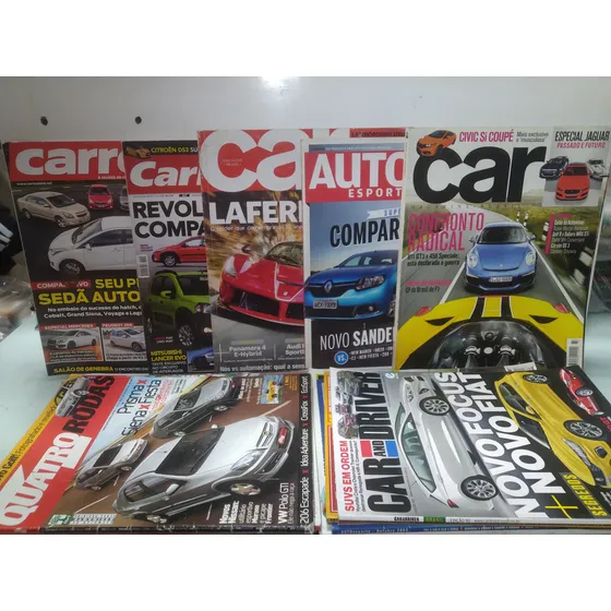 Lote De 13 Revistas Sobre Carros : Auto Esporte , Quatro Rodas, Car ,  Car And Driver