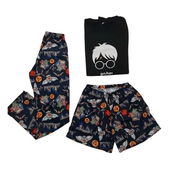 Pijamas 3 En 1 Verano Otoño Uno Mas Uno Harry Potter 