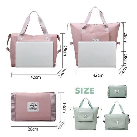 Bolso De Mujer Viajero Deportivo Impermeable Dama Gym Plegab