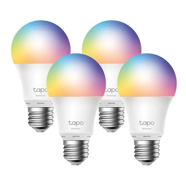 TP-Link Tapo L530E 4-PACK Foco led inteligente con Wi-Fi Bulbo E27 color RGB 8.7W 220V por 4 unidades