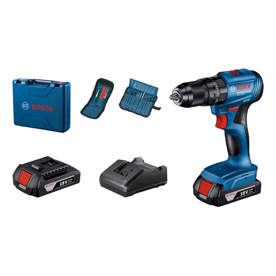 Taladro Percutor Gsb 185-li Brushless 2 Bat Y Carg + 23 Acc