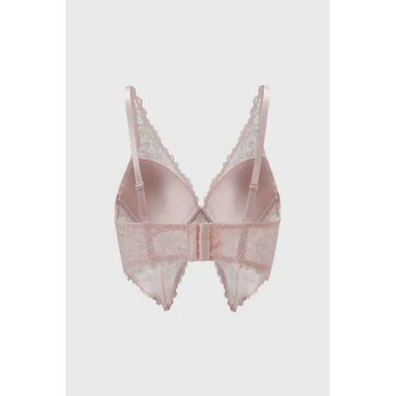Sostén Mujer Bralette Copa Encaje Palo Rosa