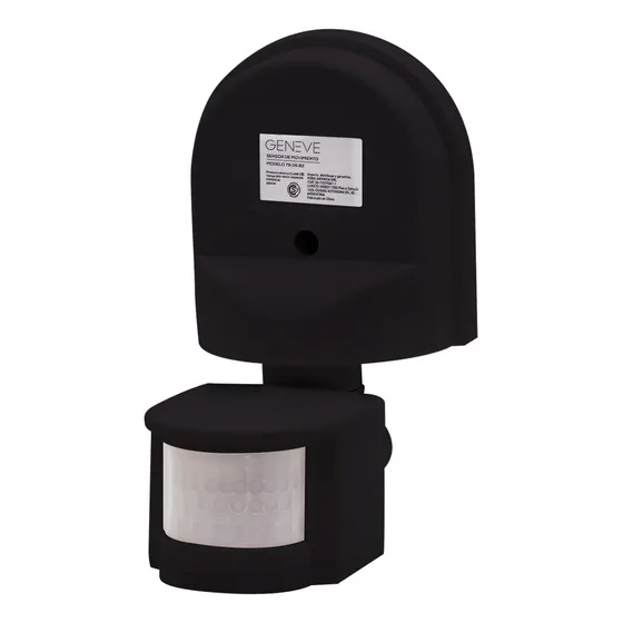 Sensor Movimiento Infrarrojo 180°apto Led-exterior Negro Ful
