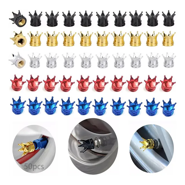 50pcs Coronas Cubre Válvula Tapón Pivote Universal
