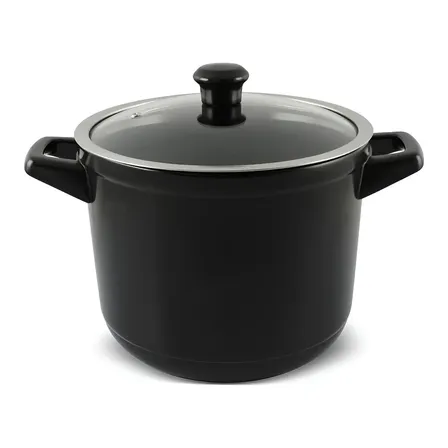 Panela De Cerâmica Ceraflame 7l Preta Compatível Com Fogões A Gás E Elétricos Preto