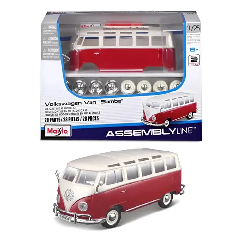 Maisto Volkswagen Van Samba Autob S, Vermelho E Bege 31956 - Carro