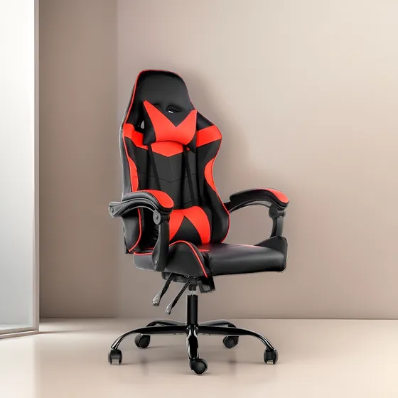 Silla Gamer Lumax Modelo Rom Super Oferta Negro/rojo -gaming