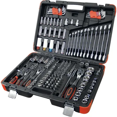 Kit Ferramentas C/ Maleta 178 Pçs Gedore Oficina Mecânica Preto