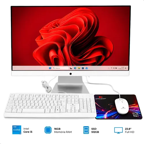 Computador All In One 23.8 I7-7500u 16gb 256gb Webcam Grasep