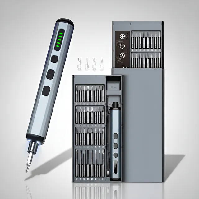 Chave De Fenda Elétrica De Precisão Parafusadeira 68 Em 1 Recarregável E Compacta Para Manutenção Eletrônica Conserto De Óculos Relógio Celular Notebook Computador Screwdriver Precision