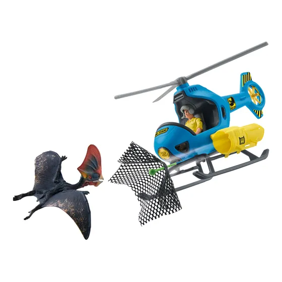 Set Ataque Aéreo Dinosaurios Schleich Helicóptero Trex