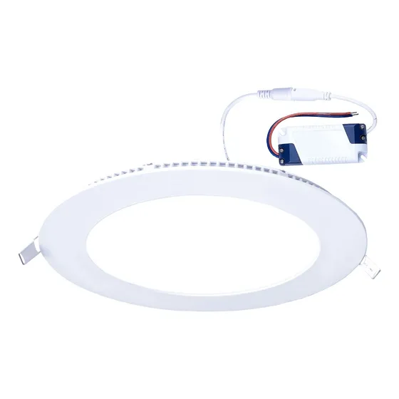 Panel Plafon Led 6w Fria Calida Embutir Redondo Interior Estructura Blanco