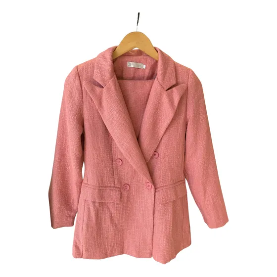 Conjunto Blazer +  Short Coral Claro S