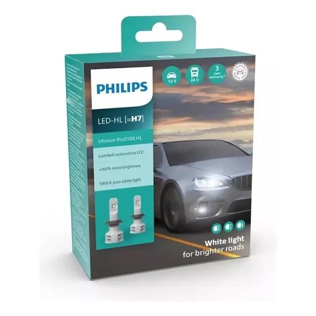 Lâmpada Led Philips Ultinon Pro5100 +160% 6000k Lm Original