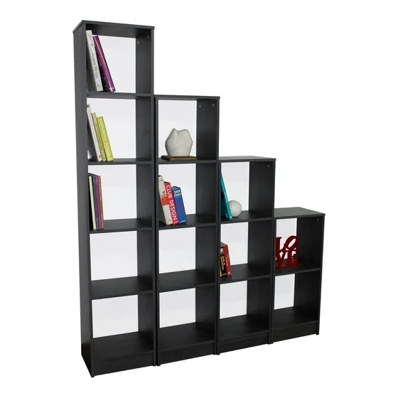 Mueble Estantería Separador De Ambiente Cuatro Módulos