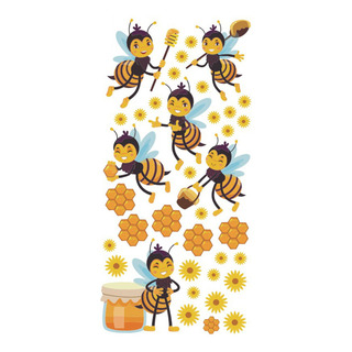 Adhesivo De Pared Autoadhesivo De Pvc Con Forma De Abeja Con Adhesivo De Pared Autoadhesivo De Pvc Con Forma De Abeja Con