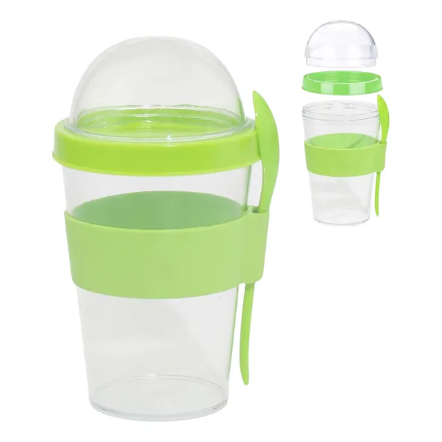 Vaso Portátil Para Yogurt Y Cereal, Compartimiento Separado
