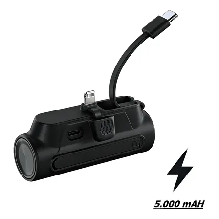 Carregador Portátil De Bolso Power Bank Pocket 5000mah Preto