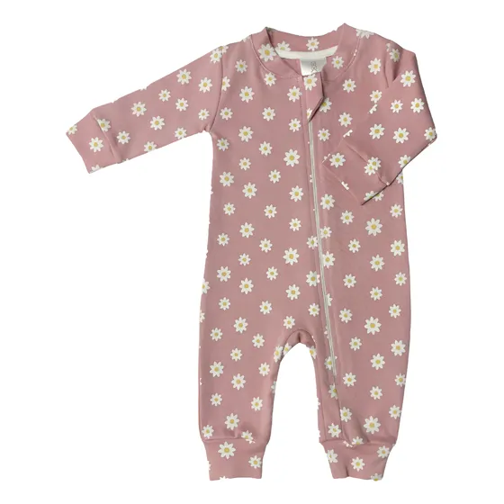 Pijama Margarita C/cierre Y Sin Pie Para Bebé Niña