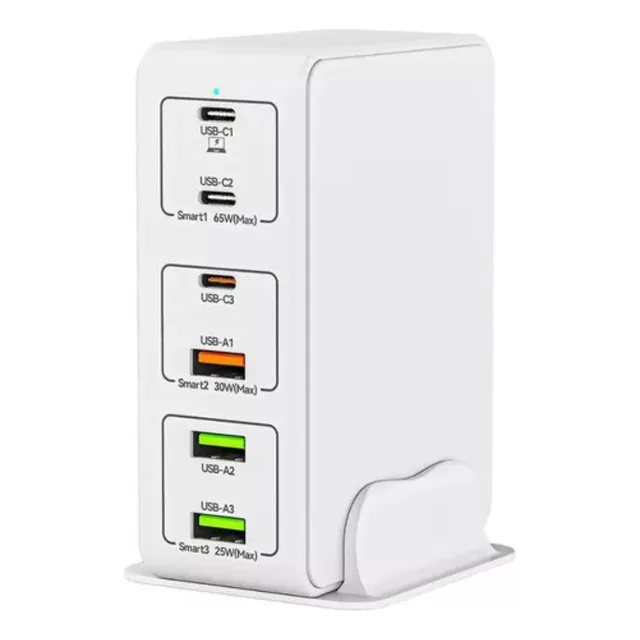 Cargador Hub Carga Rápida 6 Puertos Usb-a Usb-c 25 30 65w
