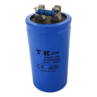Capacitor De Partida Cd60 200uf 220-250v 40x80mm Capacitor De Partida Cd60 200uf 220-250v 40x80mm