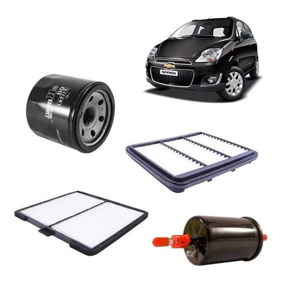 Kit Filtro Aceite/aire/polen/bencina Spark Lt 1.0 2006/2016