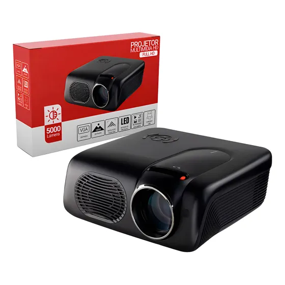 Projetor Multimídia Datashow 160w 5000 Lumens 110v/220v Cor Preto 127/220v