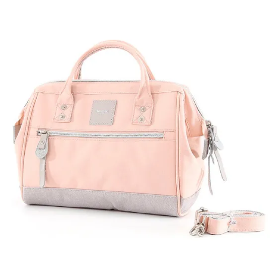 Himawari - Bolso Bandolera Dahlia Para Mujer - Rosa Gris Diseño De La Tela Lisa