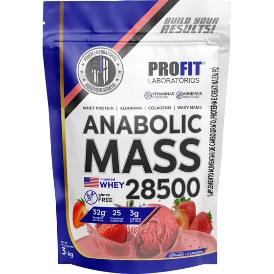Hipercalórico Anabolic Mass 28500 - 3kg - Profit Labs