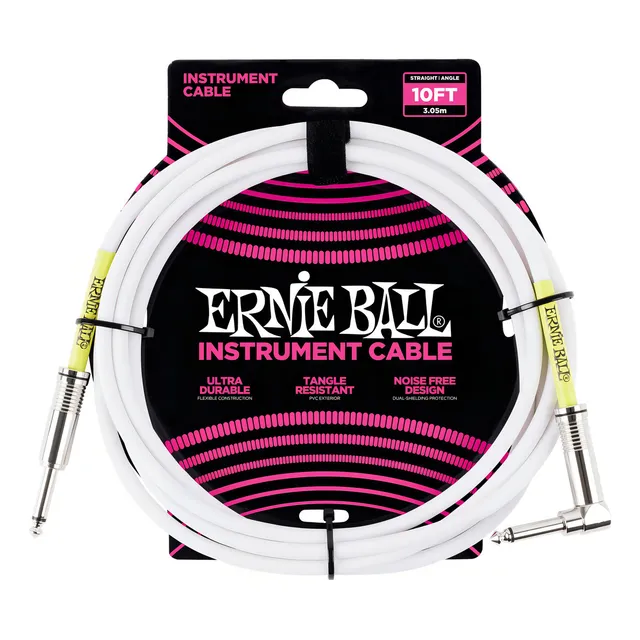 Ernie Ball Cable Para Instrumento P06049 3 Mts Blanco