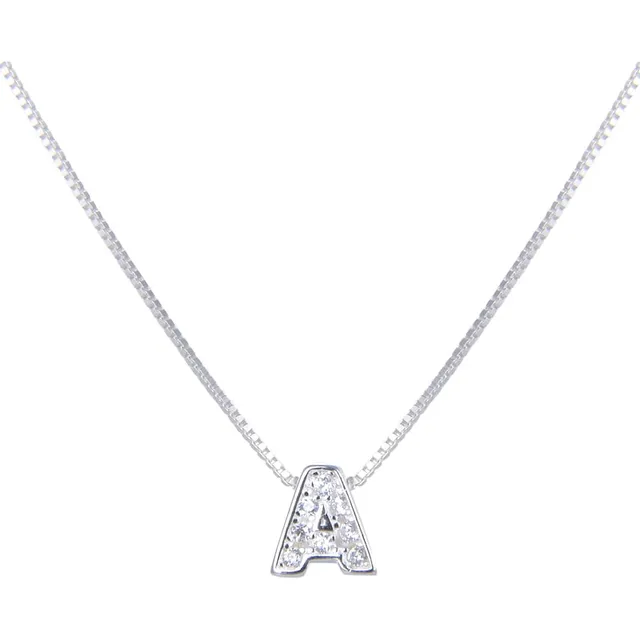 Dije De Letra Inicial Nombre Con Cadena En Plata De Ley 925