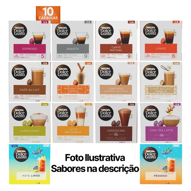 100 Capsulas Nescafé Dolce Gusto Cápsulas Sabores + Barato 