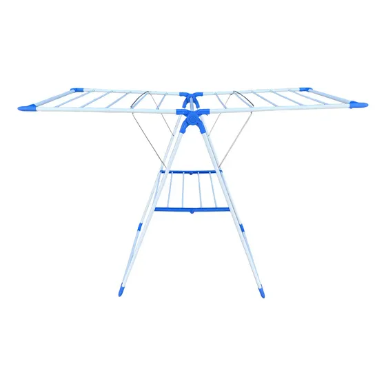 Tendedero De Ropa Plegable 2 Niveles Extensible Celeste