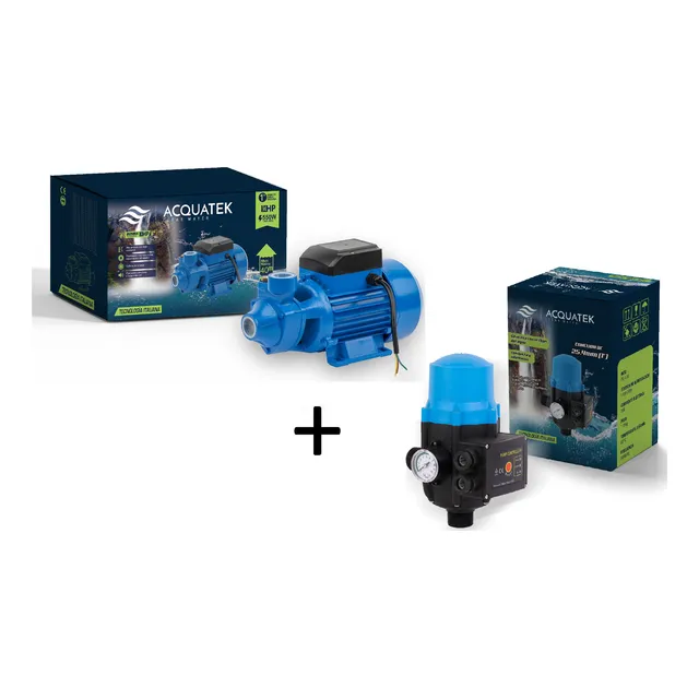 Bomba De Agua 3/4 Hp Con Press Control Graduable Combo