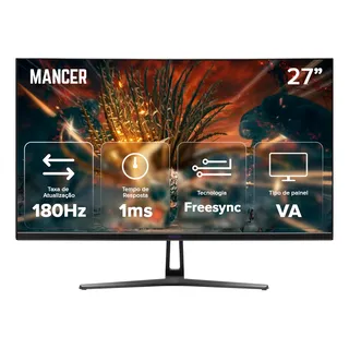 Monitor Gamer Mancer Valak Vx3 27 Va Curvo 2k 1ms 180hz Fs Preto Monitor Gamer Mancer Valak Vx3 27 Va Curvo 2k 1ms 180hz Fs Preto