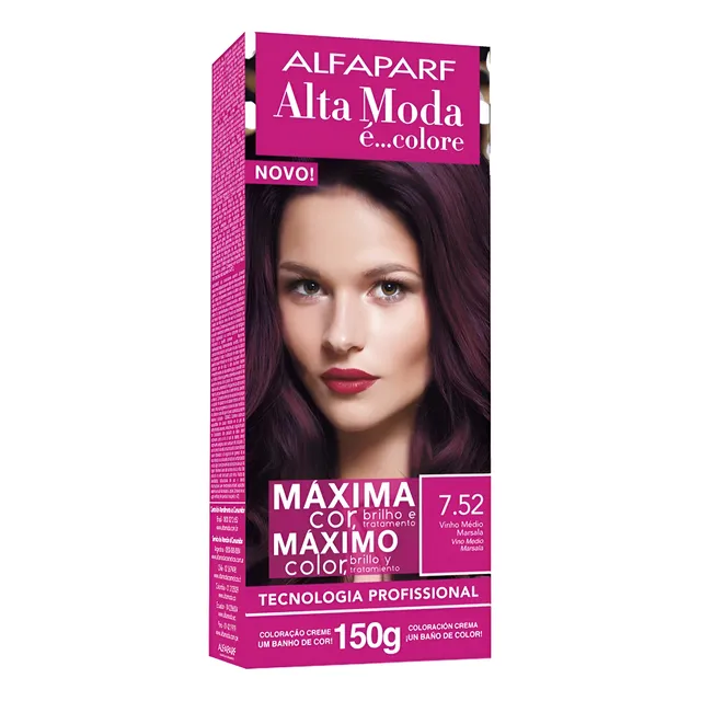 Coloração Cabelo Kit Tinta Alta Moda 150g Todas As Cores