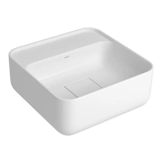 Bacha De Apoyo Cuadrada Blanca Deca De Loza 30 Cm Baño 