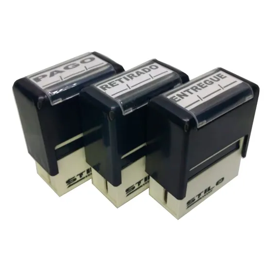 Carimbos Automáticos Stilo 20 - Pago - Entregue - Retirado