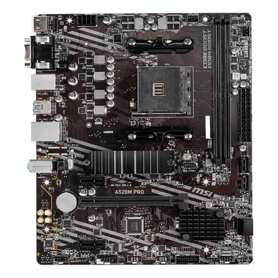 Motherboard Msi A520m Pro Socket Am4 Micro Atx Color Negro !