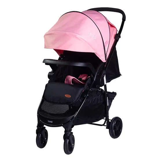 Cochecito Duck Baby Con Manija Rebatible Teko Rosa