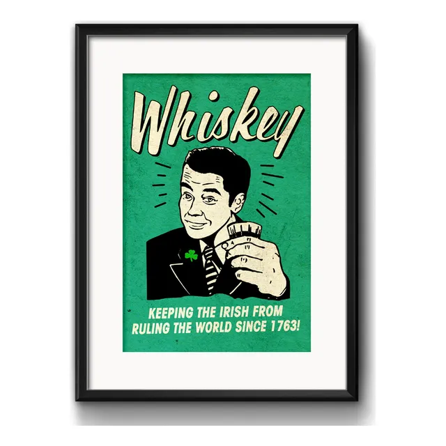 Cuadro Frases Divertidas Retro Vintage Decoracion C Paspartu