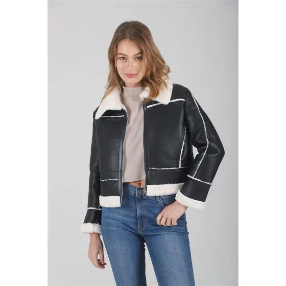 Campera Gamulan Montreal Con Piel Gu72-1 Bolsillos Arizona